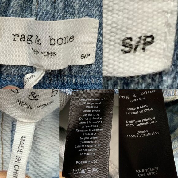 Rag And Bone Miramar Relaxed Jogger Pant S Glass Hill Blue Faux Jean - Picture 5 of 12